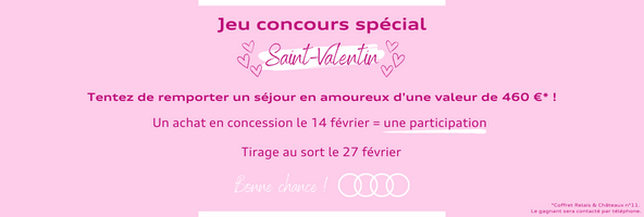 Audi Lille - Premium Metropole - Participez à notre jeu concours Saint Valentin !